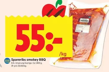 Spareribs smokey BBQ