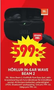 JBL - HÖRLUR IN-EAR WAVE BEAM 2