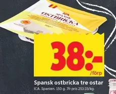 Spansk ostbricka tre ostar