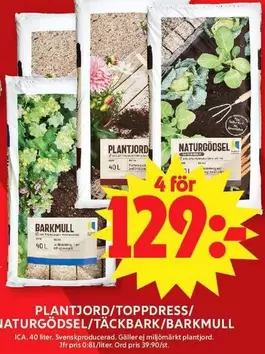 PLANTJORD/TOPPDRESS/NATURGÖDSEL/TÄCKBARK/BARKMULL