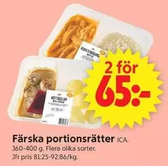 Färska portionsrätter