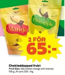 Chokladdoppad frukt