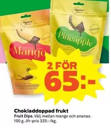 Chokladdoppad frukt