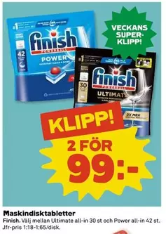 Finish - Maskindisktabletter