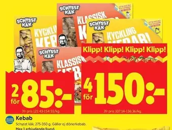 Kebab Schysst Kök Kyckling Kebab