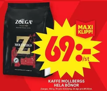 Zoegas - KAFFE MOLLBERGS HELA BONOR