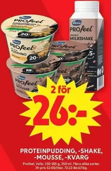 valio - PROTEINPUDDING, -SHAKE, -MOUSSE, -KVARG