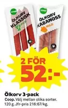 Coop - Ölkorv 3-pack