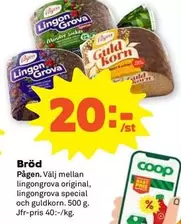 Coop - Lingongrova original, lingongrova special och guld Korn