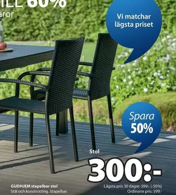 GUDHJEM stapelbar stol