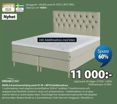 Comfort - Sänggavel - VALEN sand-91