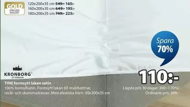 TINE formsytt lakan satin