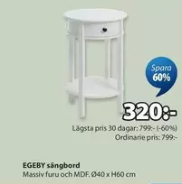 EGEBY sängbord