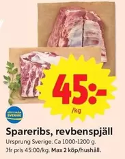 Spareribs, revbenspjäll