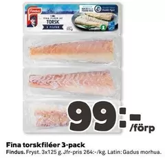 Findus - Fina torskfiléer 3-pack