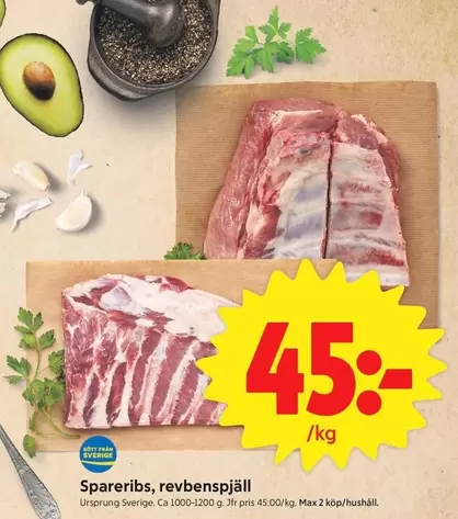 Spareribs, revbenspjäll