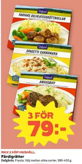 Findus - Färdigrätter