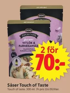 Touch of taste - Vitlök & Parmesansås