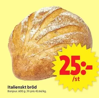 Bonjour - Italienskt bröd