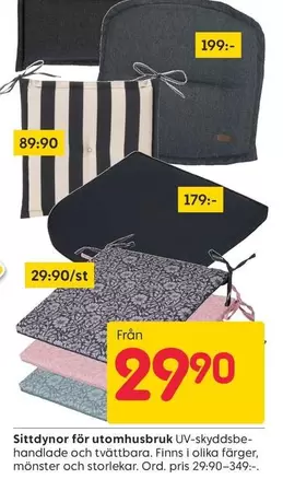 Sittdynor för utomhusbruk