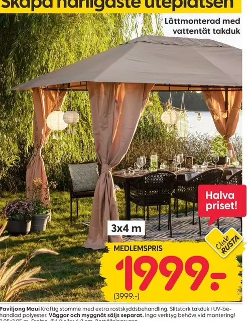 Extra - Paviljong Maui Kraftig
