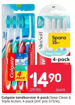 Colgate - Tandborstar 4-pack Deep Clean & Triple Action