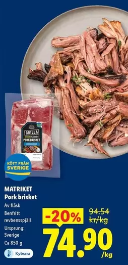 Pork brisket