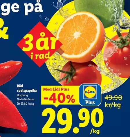 Röd spetspaprika