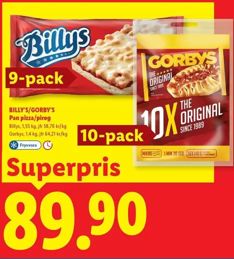 Billys - Pan pizza/piroq