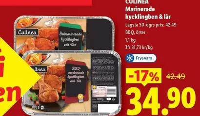 Marinerade kycklingben & lår