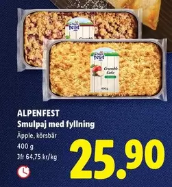 Smulpaj med fyllning