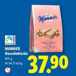 fairtrade - MANNER Hasselnötsrån