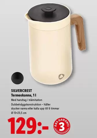 silvercrest - Termoskanna, 1 l