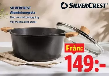 silvercrest - Aluminiumgryta Med nonstickbeläggning