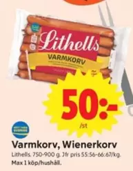 Lithells - Varmkorv, Wienerkorv