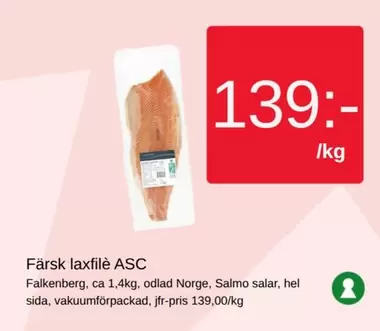 Falkenberg - Färsk laxfilé ASC