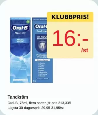 Oral B - Tandkräm