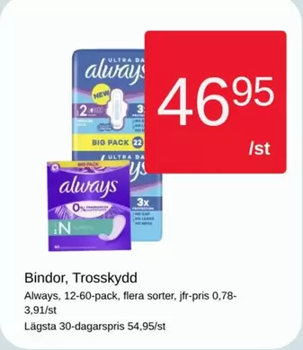 Always - Bindor, Trosskydd
