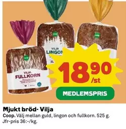 Coop - Mjuka bröd- Vilja