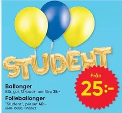 Folieballonger "Student"