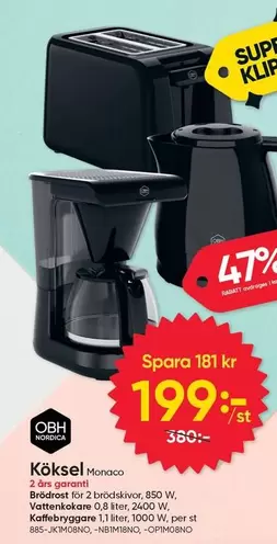 Nordica - Brödrost och vattenkokare