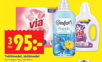 Via - Tvättmedel, sköljmedel