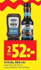 Santa Maria - Grillolja, BBQ-sås
