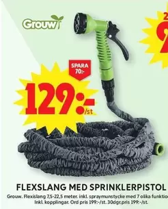 Flexslang med sprinklerpistol