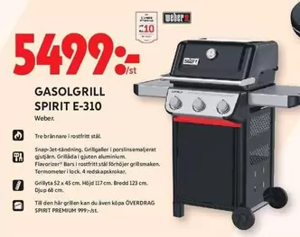 Weber - GASOLGRILL SPIRIT E-310