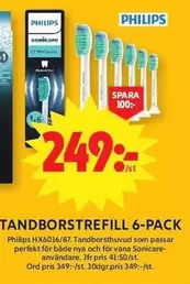philips - Tandborstefill 6-pack