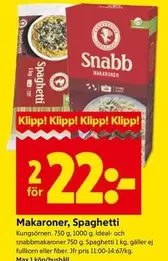 kungsörnen - Makaroner, Spaghetti