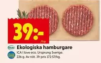 Ekologiska hamburgare