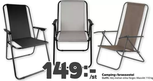 Camping/brasesstol