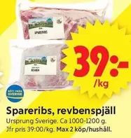 Spareribs, revbenspjäll